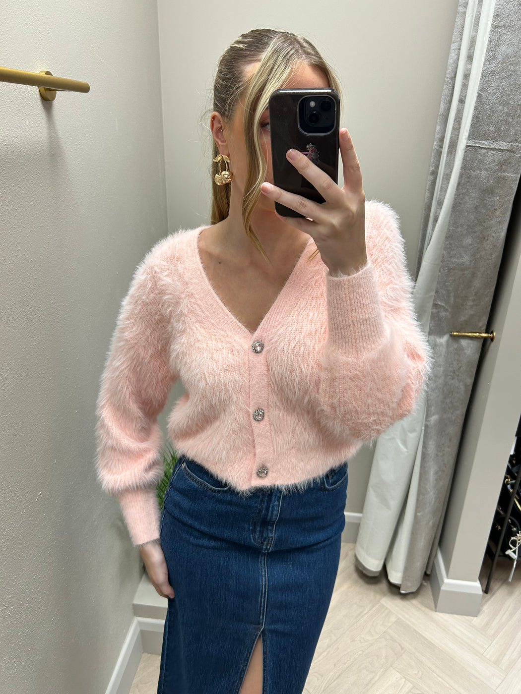 Guess pink keyla cardi