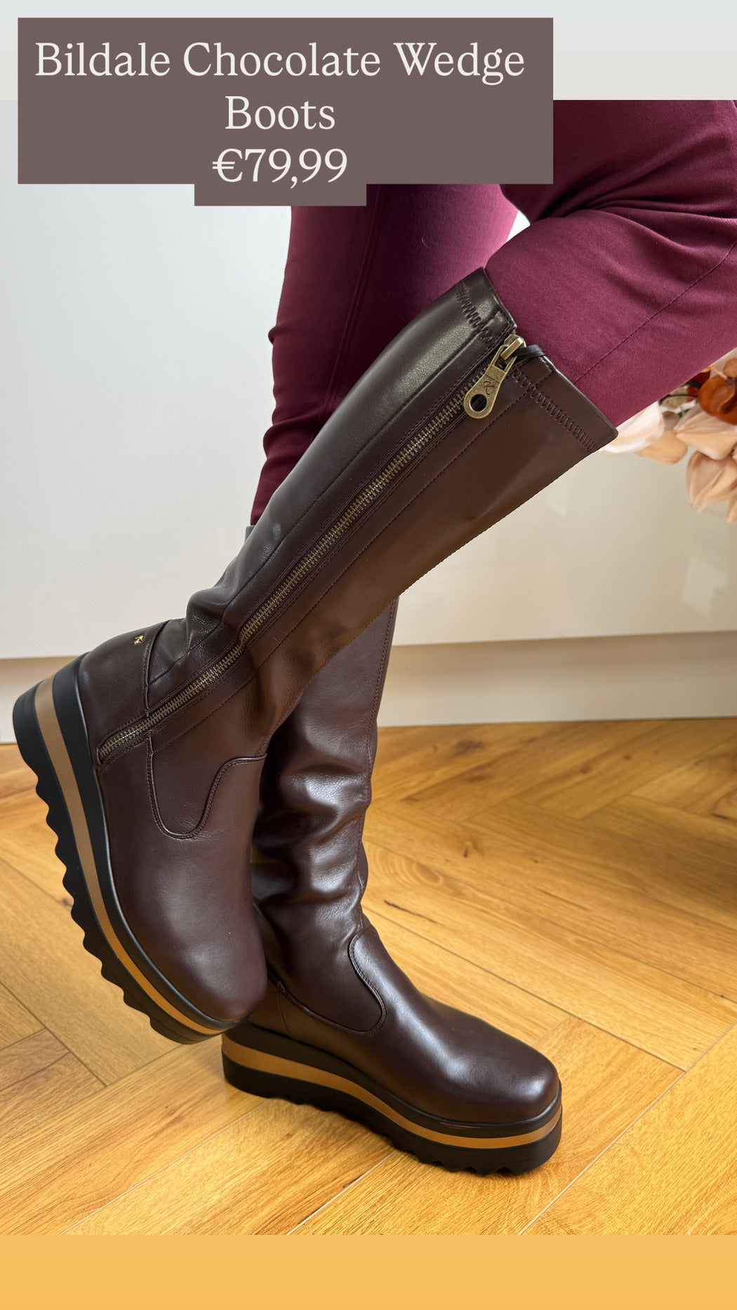 Bildale Chocolate Wedge Boots
