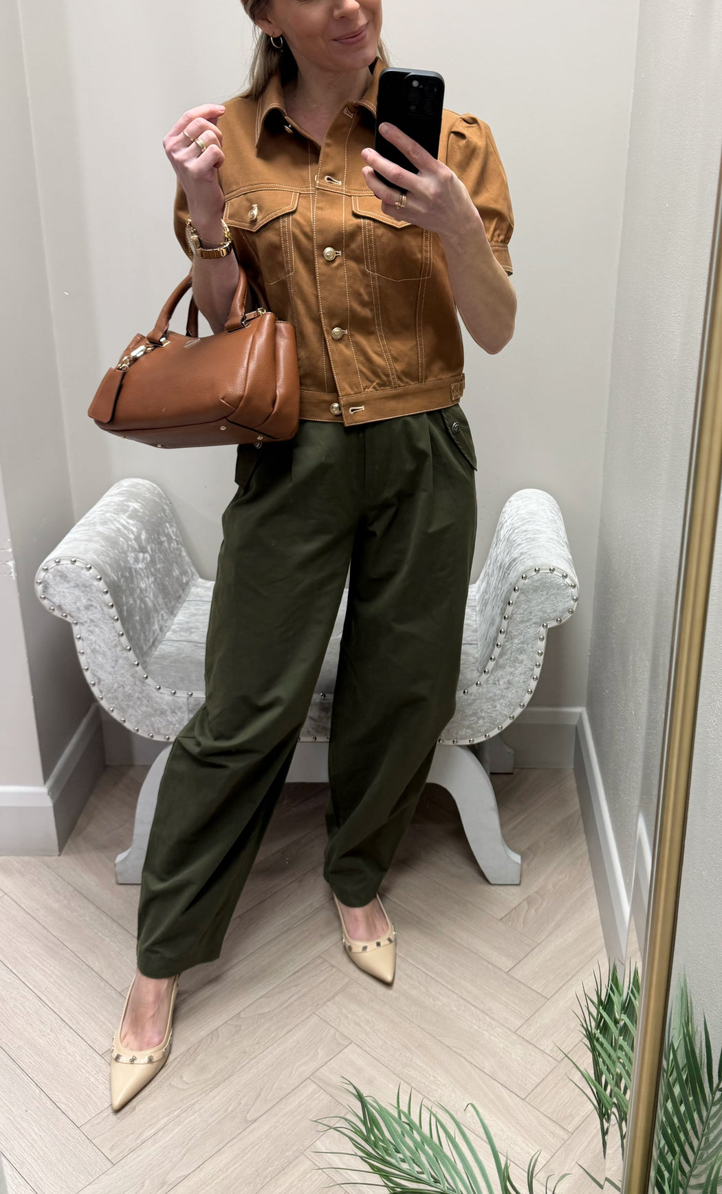 Guess khaki trousers w6rb08wj692-G8F6