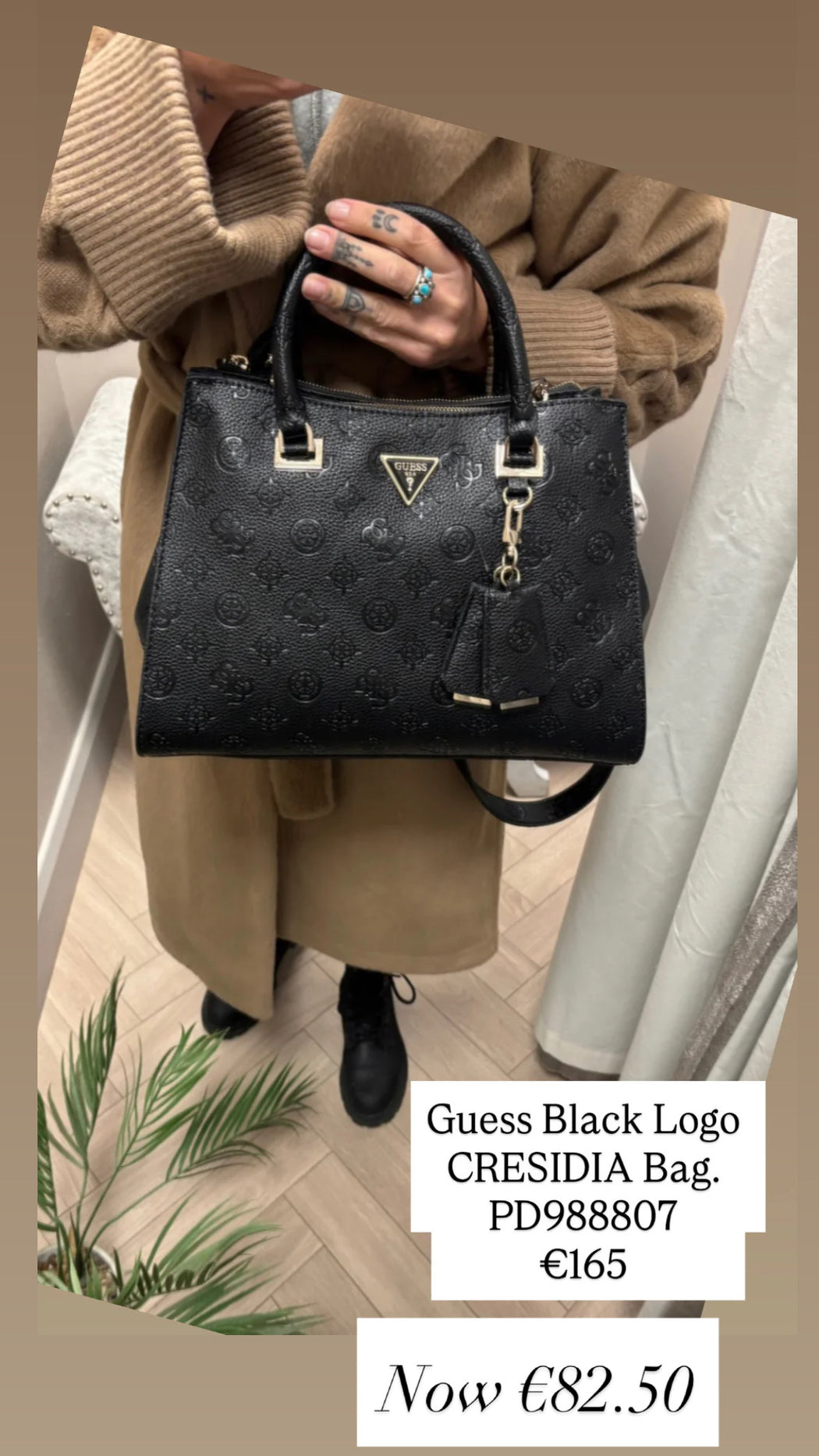 Guess Black Logo CRESIDIA Bag. PD988807