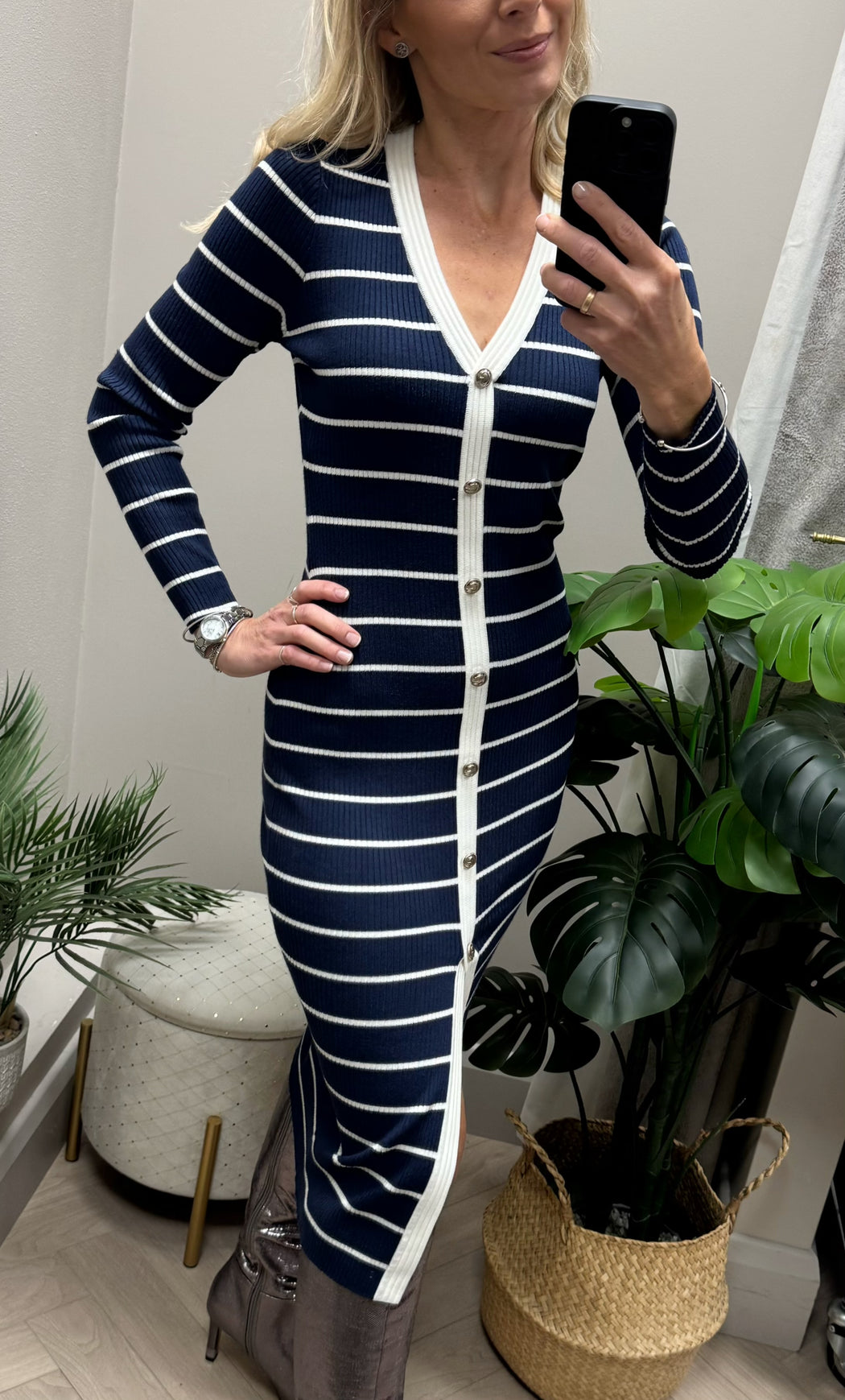 Guess stripped Andrea knit dress W5YK98z2YK2-F7BG
