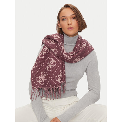 Guess Nolana 4g logo scarf In grape AW5217VIS03-GRP