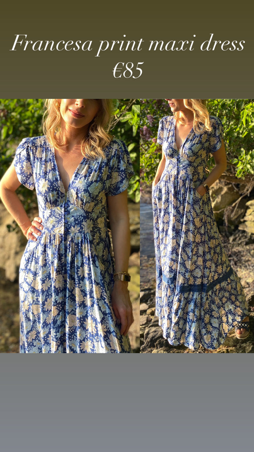 Francesa print maxi dress