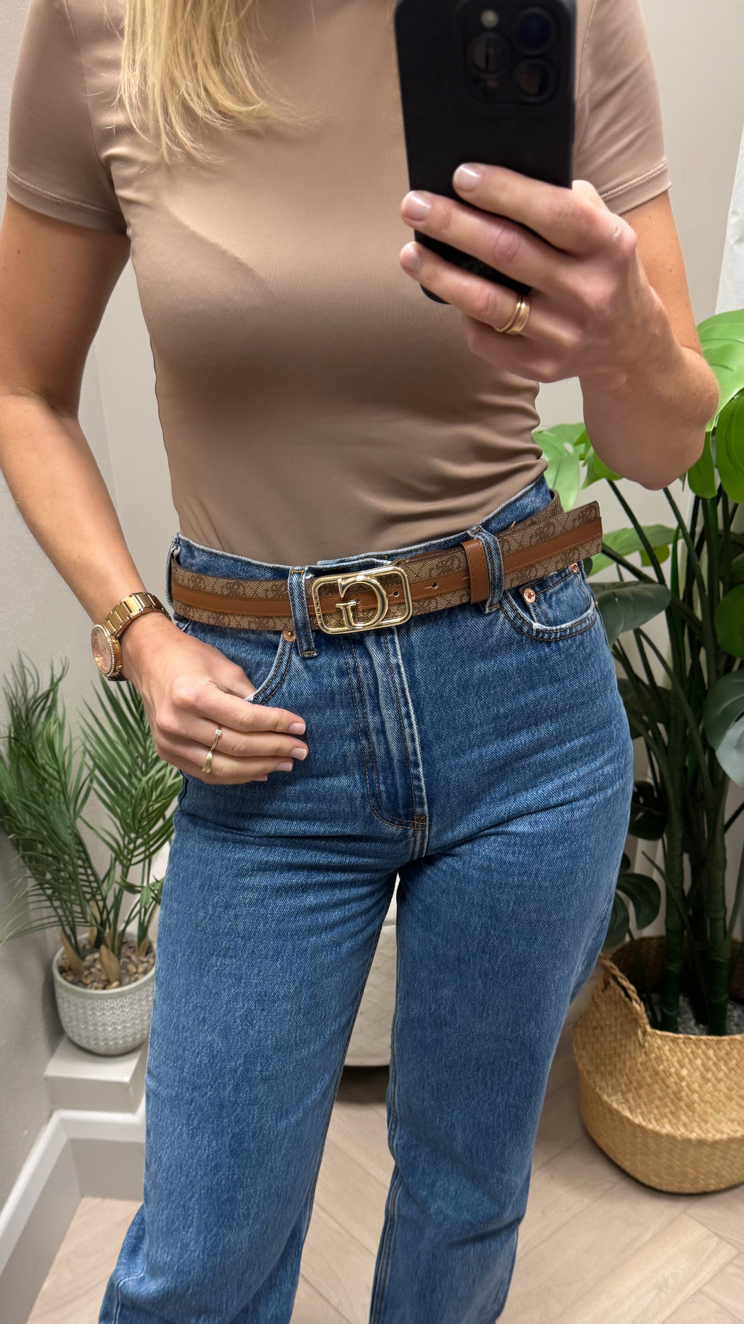 BW9229P5235 guess G logo belt