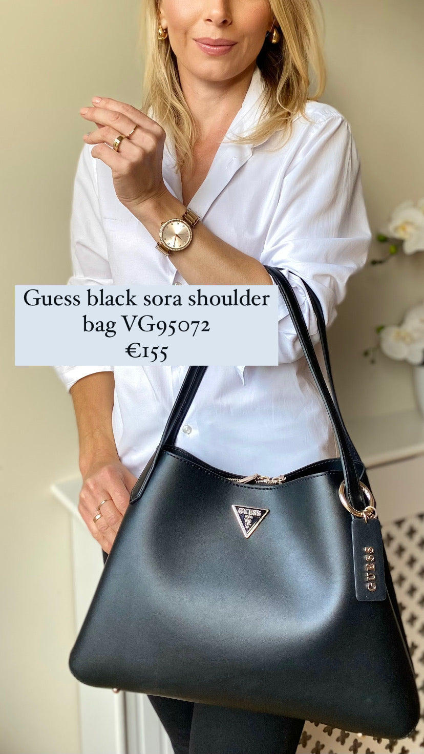 Guess black sora shoulder bag VG950722