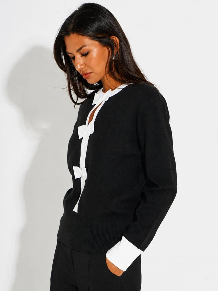 Black  aspen bow knit