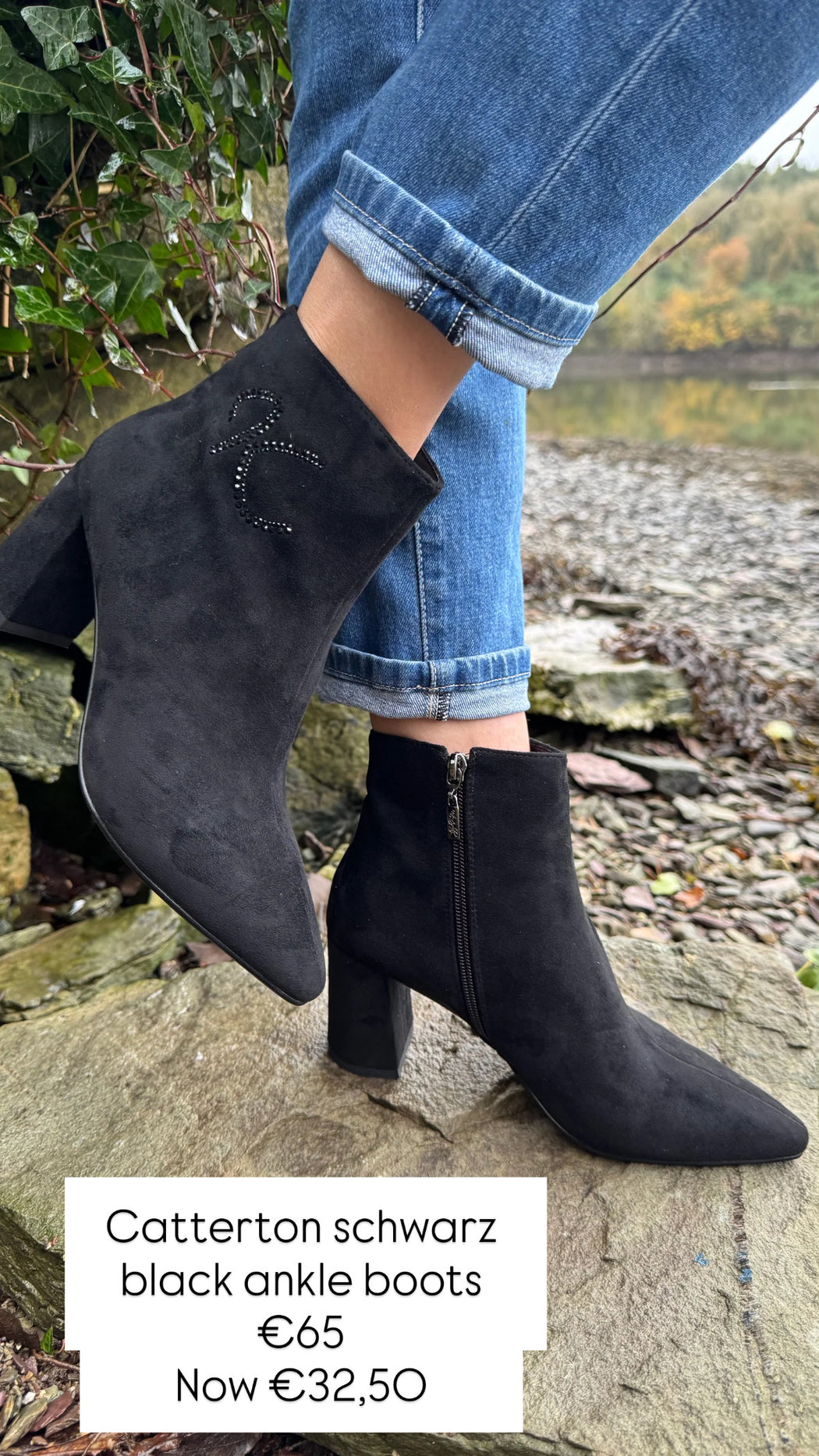 Catterton schwarz black ankle boots