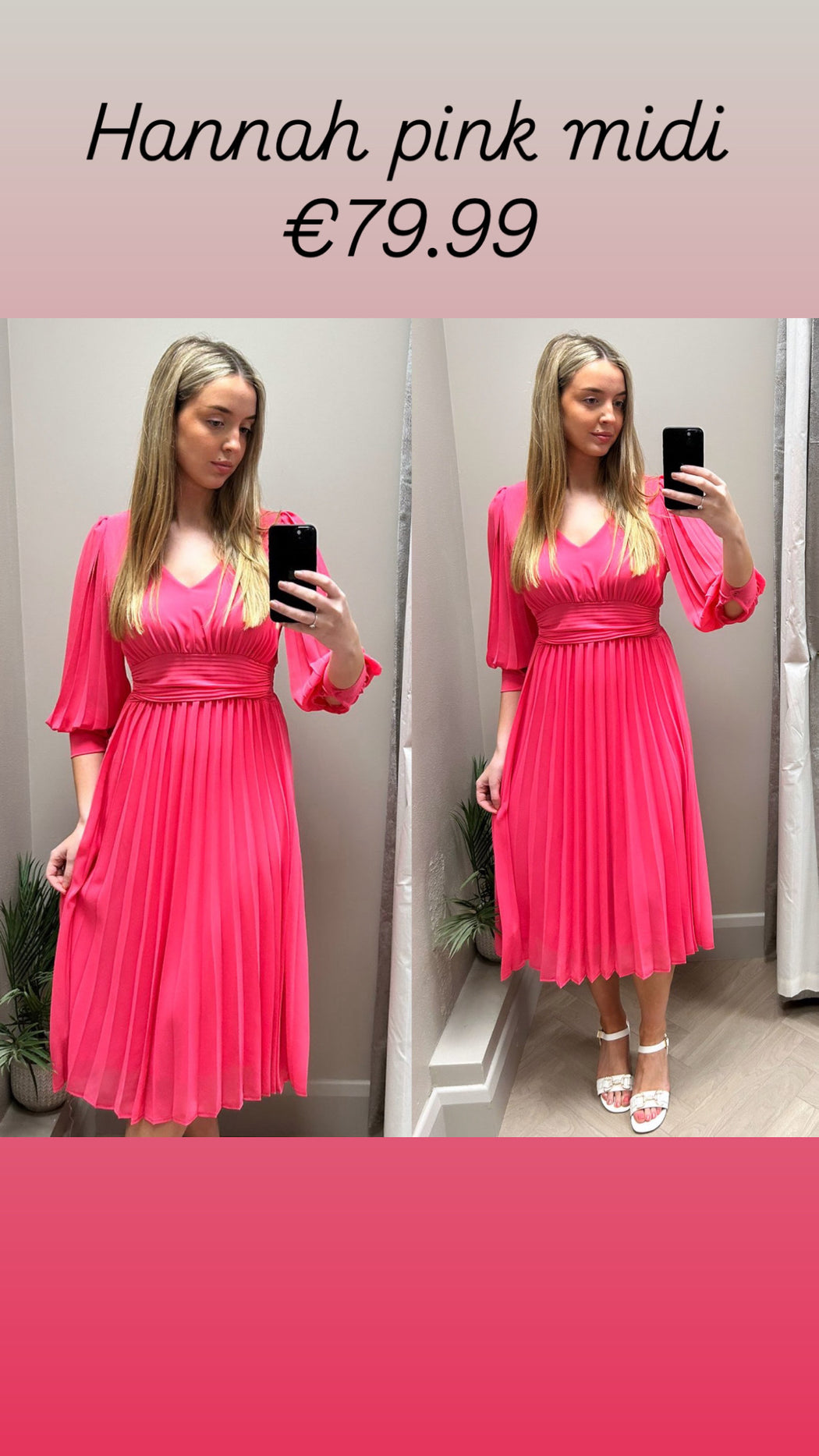 Hannah pink midi