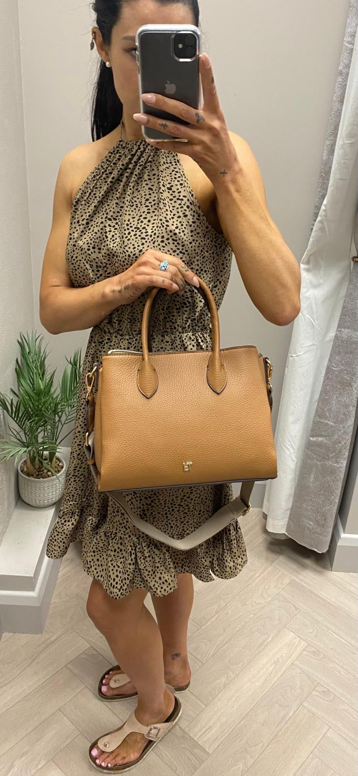 Raquel tan satchel bag