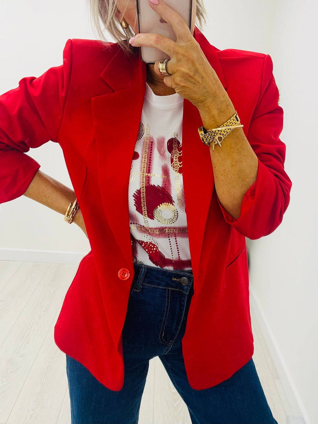 Red Ellie blazer