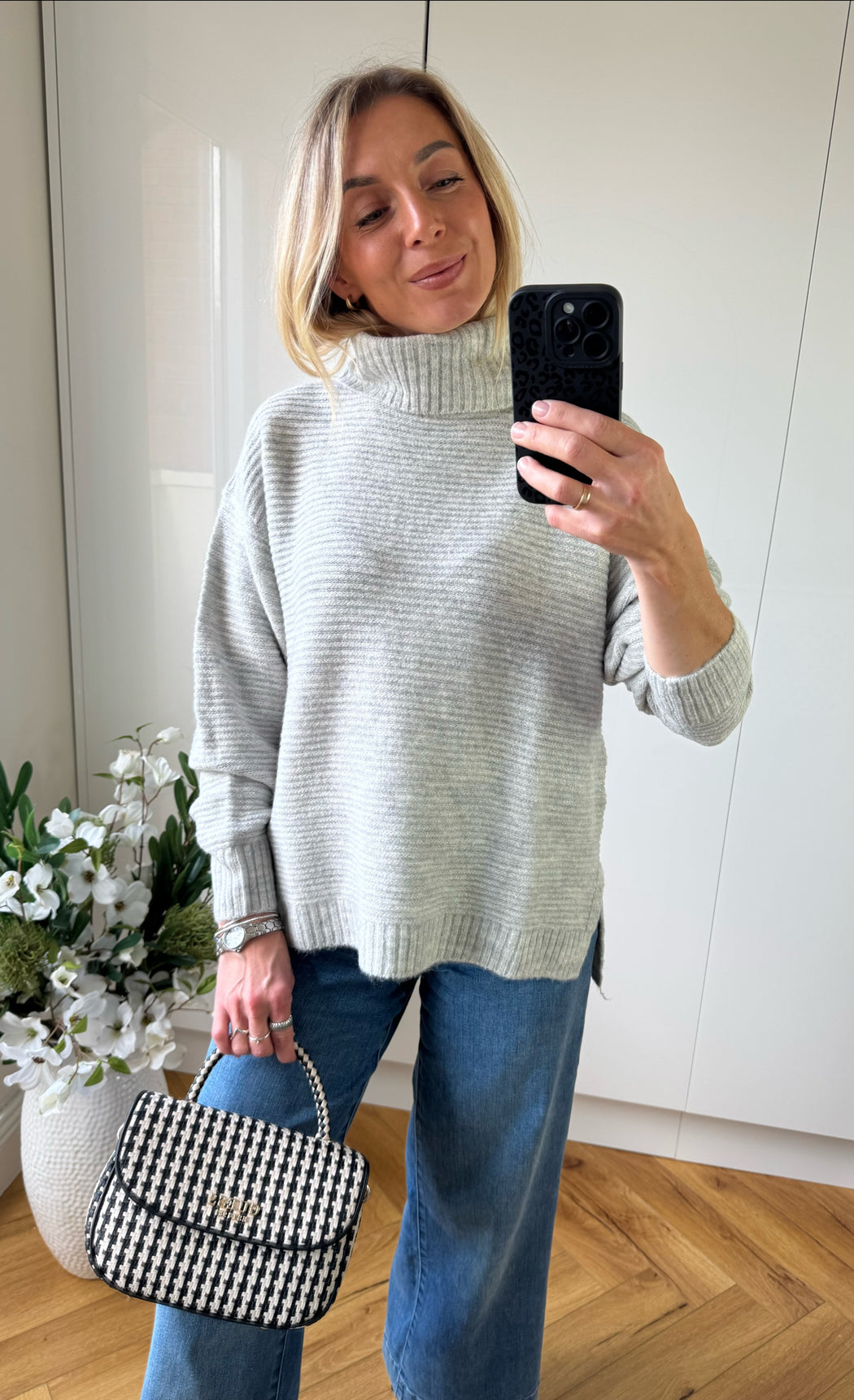Muffin turtle neck grey knit