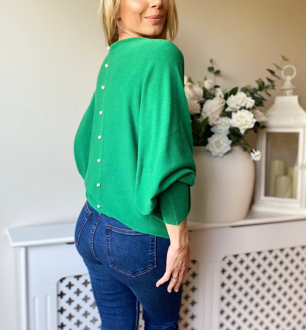 ELBA GREEN KNIT JUMPER