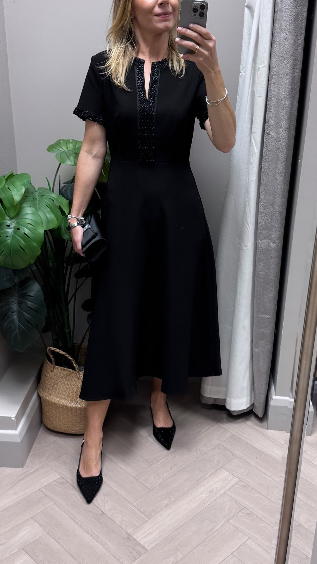 Natalie beaded midi dress
