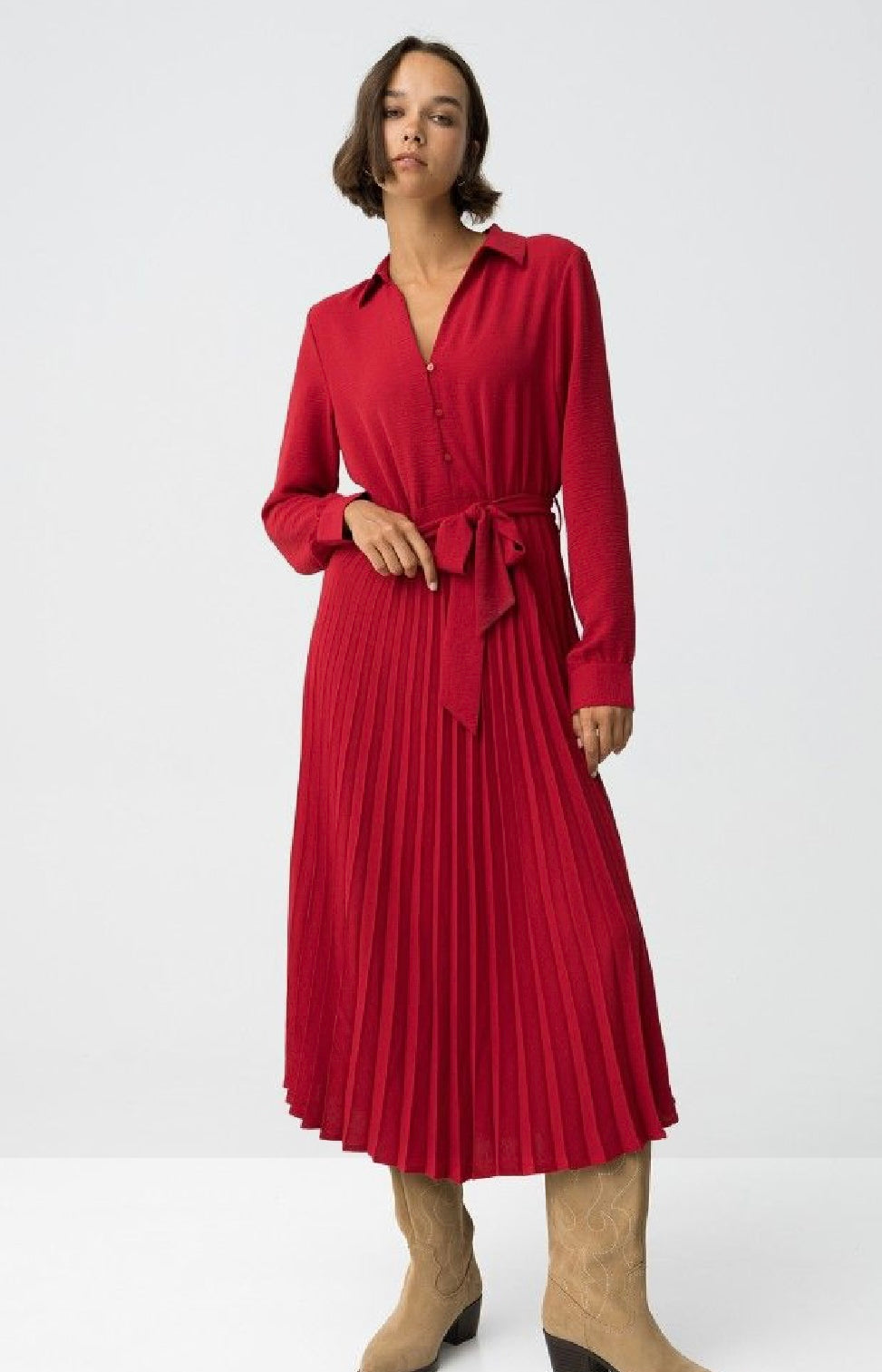 Okinawa pleated dress