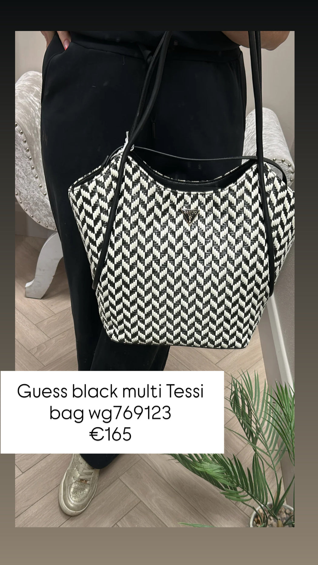 Guess black multi Tessi bag wg769123