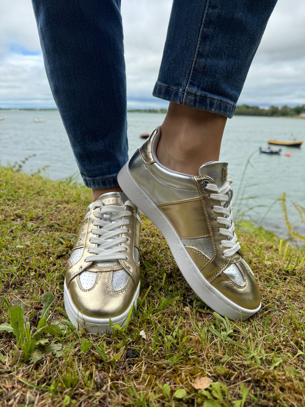 Guess gold sneakers fljr12lel12