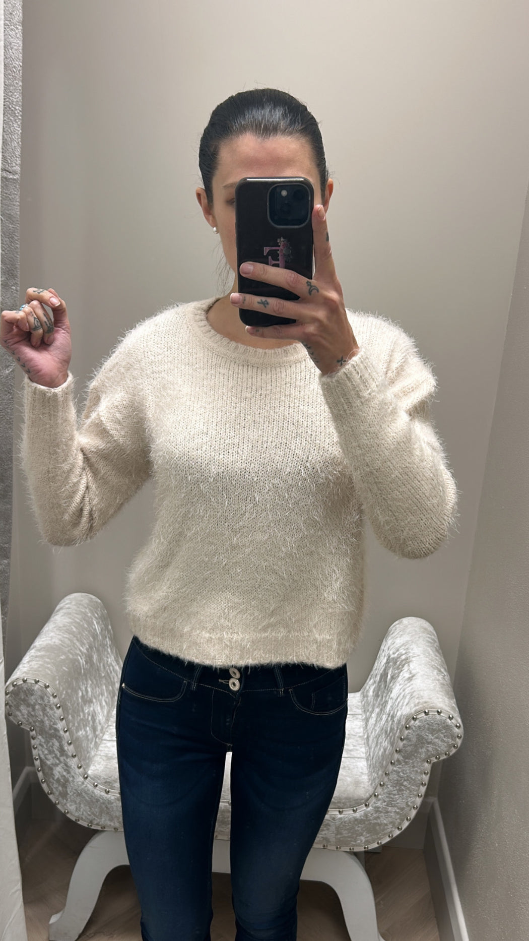 Jolie cream knit