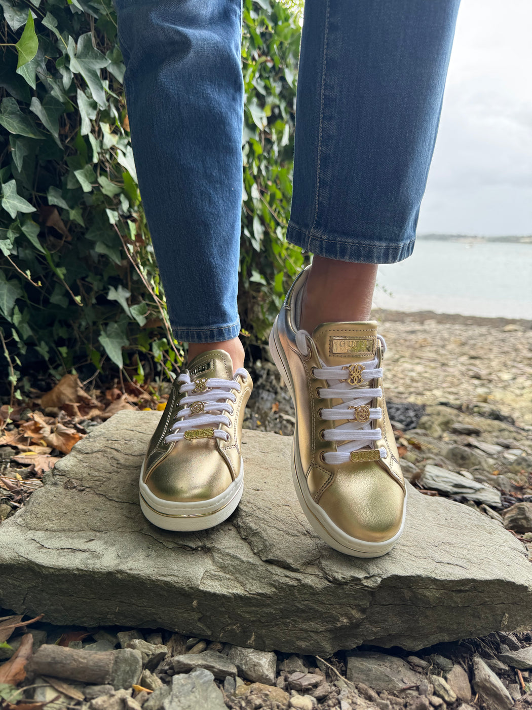 Guess gold sneaker FLTSS3LEL12