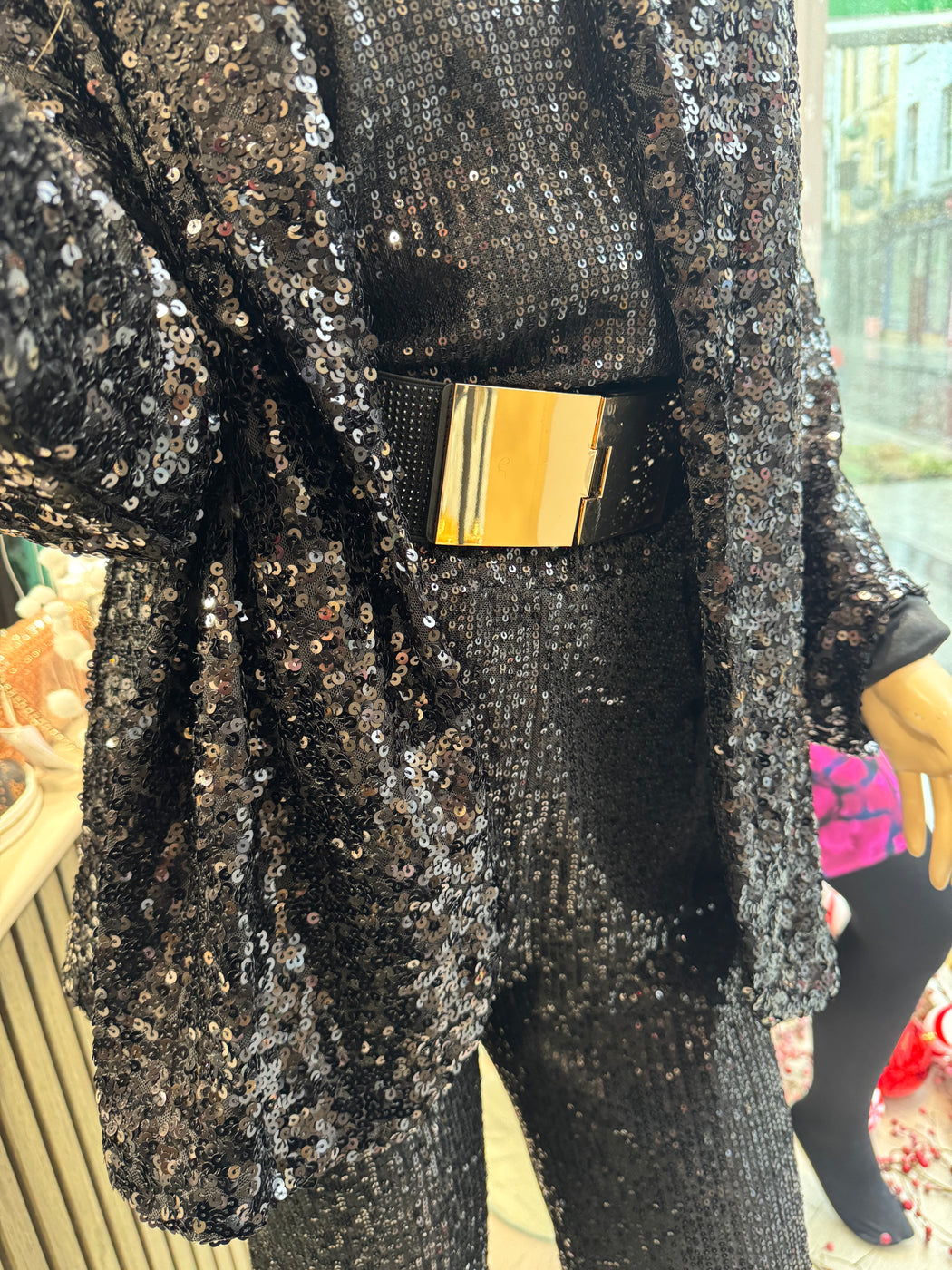 Black sequin blazer jacket