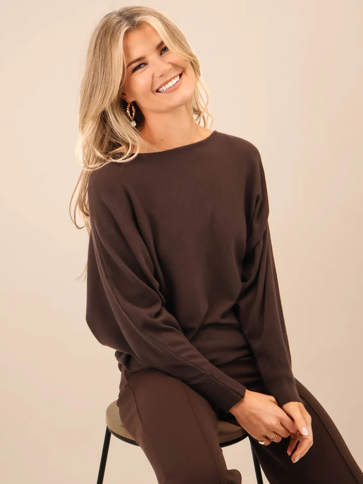 Brown Venice bow knit