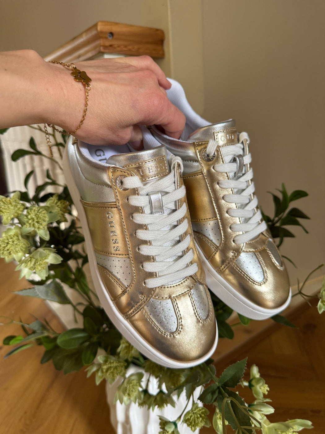Guess gold sneakers fljr12lel12