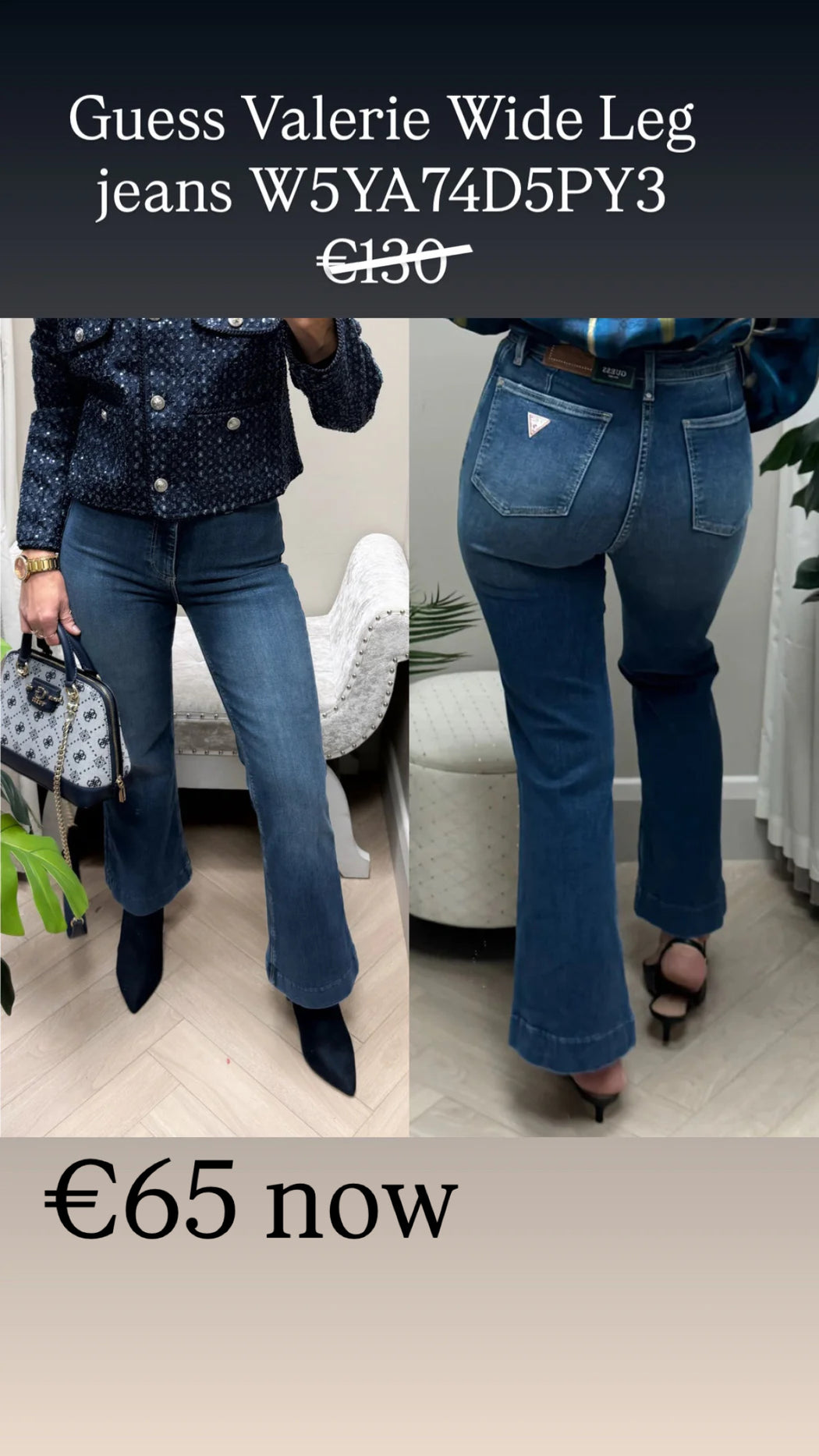 Guess Valerie Wide Leg jeans W5YA74D5PY3