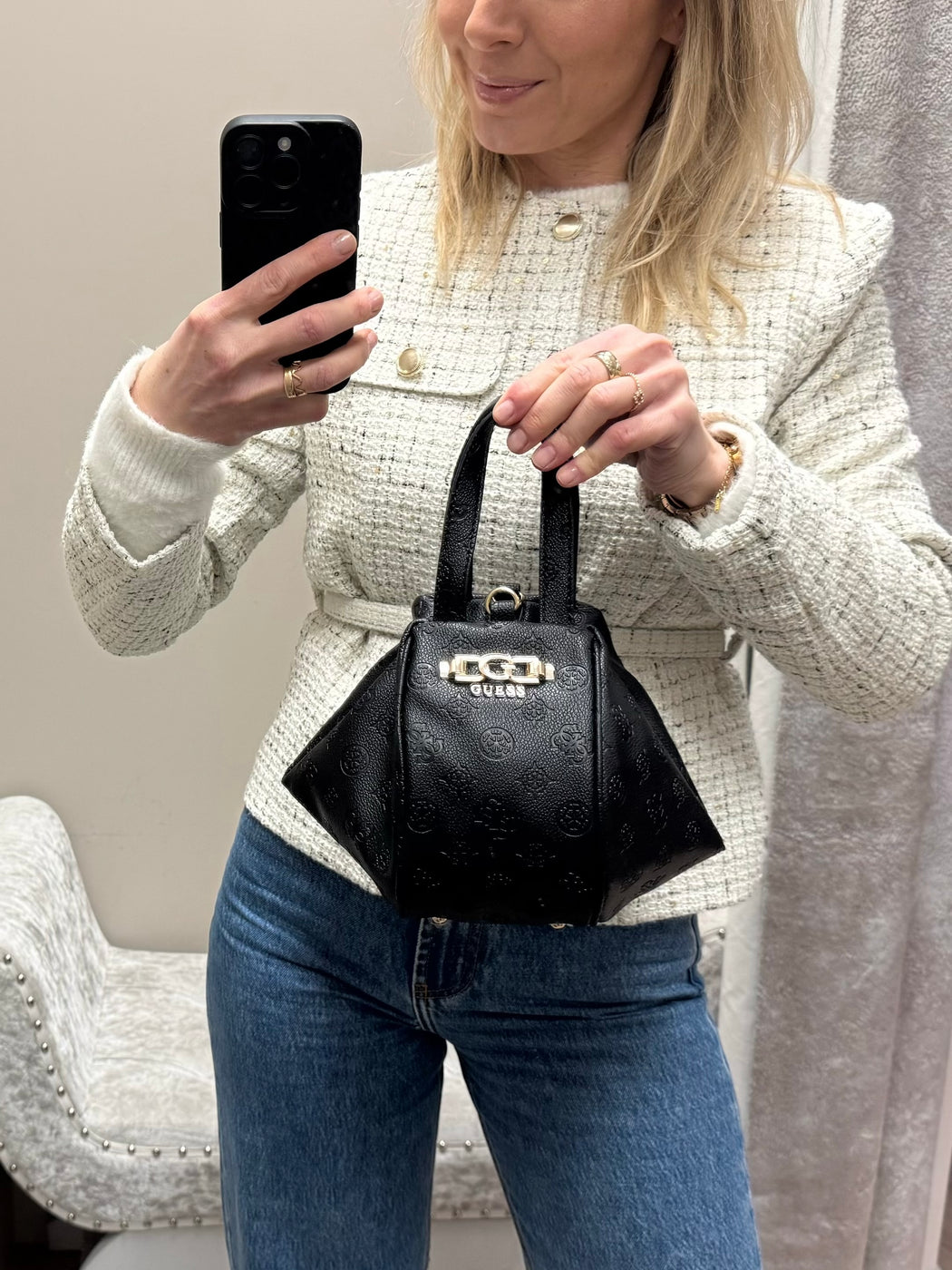 Guess black  logo anise bag pd991677