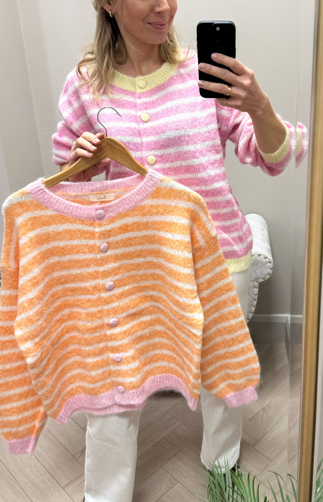Emma  orange /pink cardigan