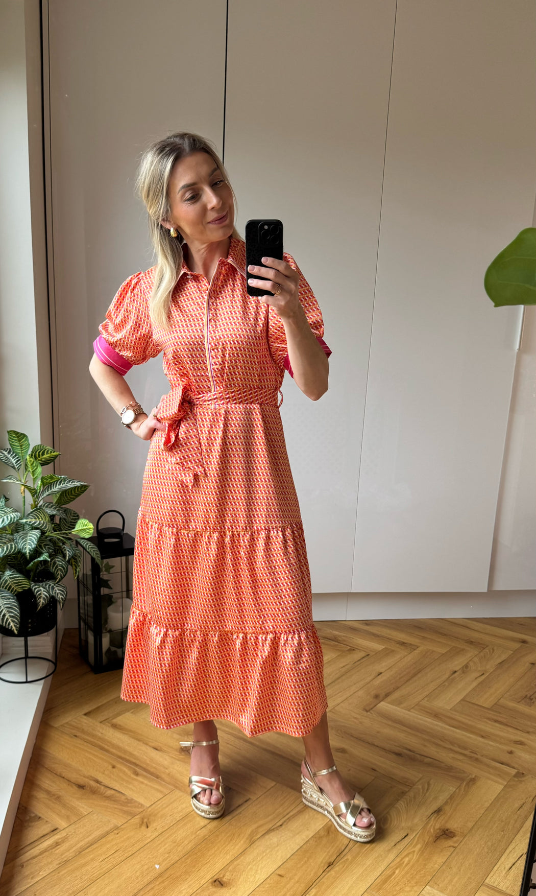 Orange  saylor dress