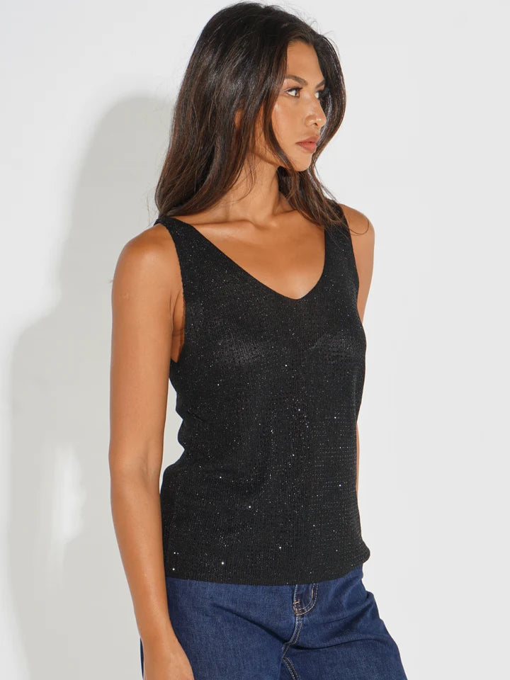 Black Kennedy sparkle top