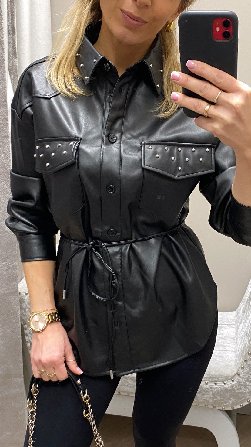 Jack black leather shirt