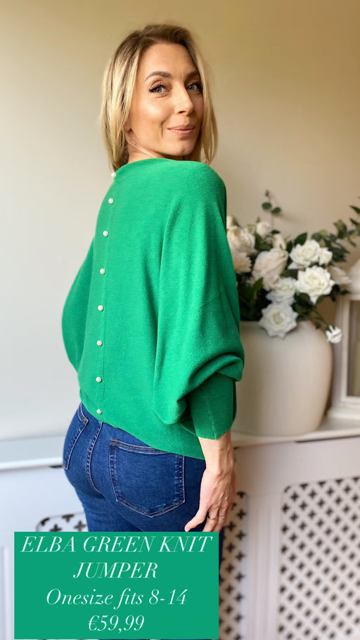 ELBA GREEN KNIT JUMPER