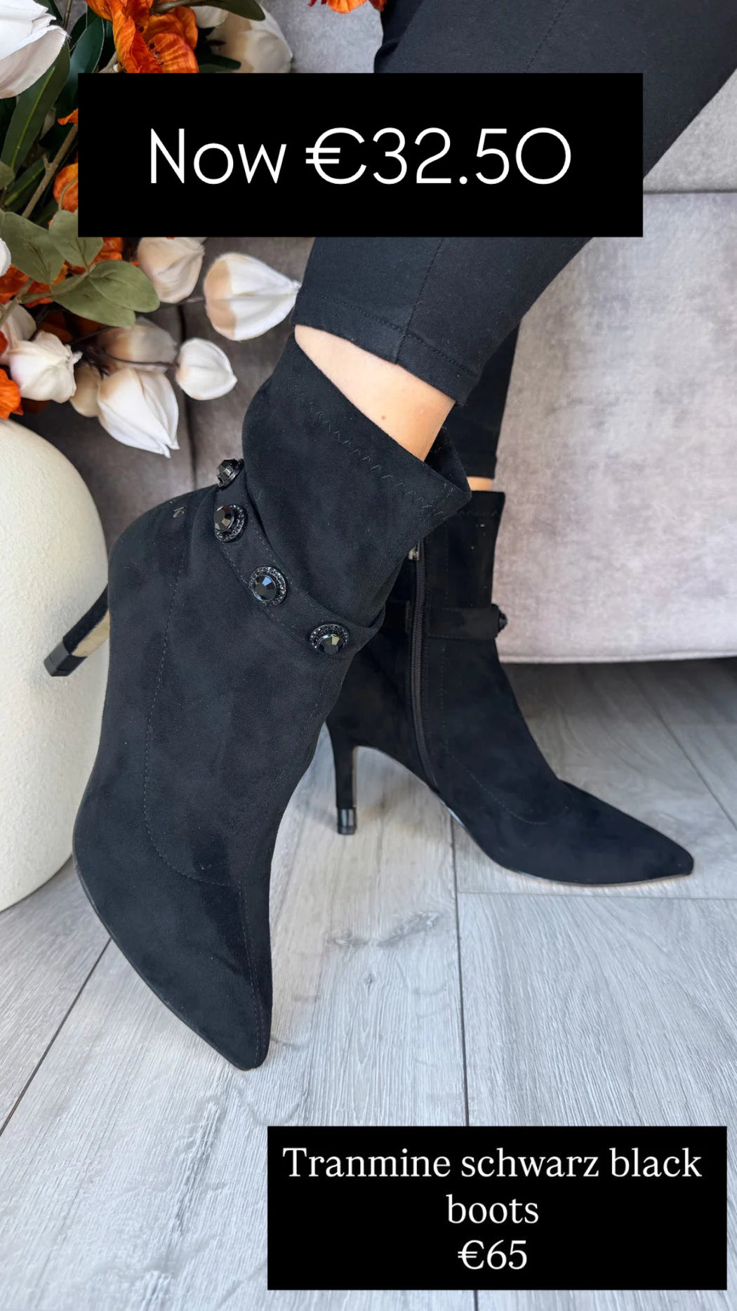 Tranmine schwarz black boots