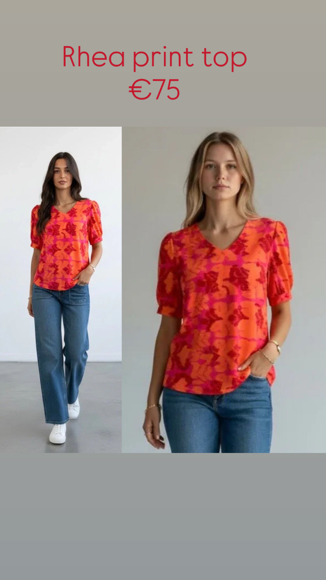 Rhea print top