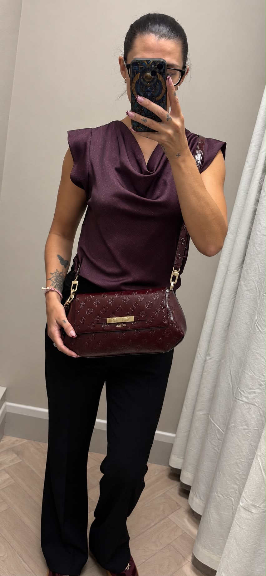 Guess burgundy bag carmella pt222520