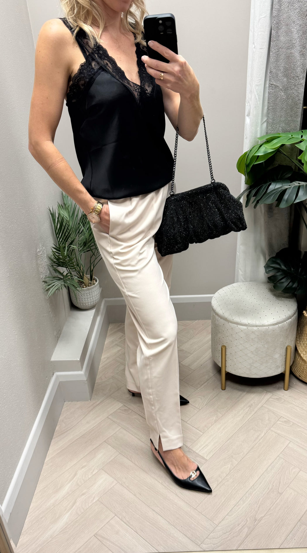 Guess cream Roberta trousers