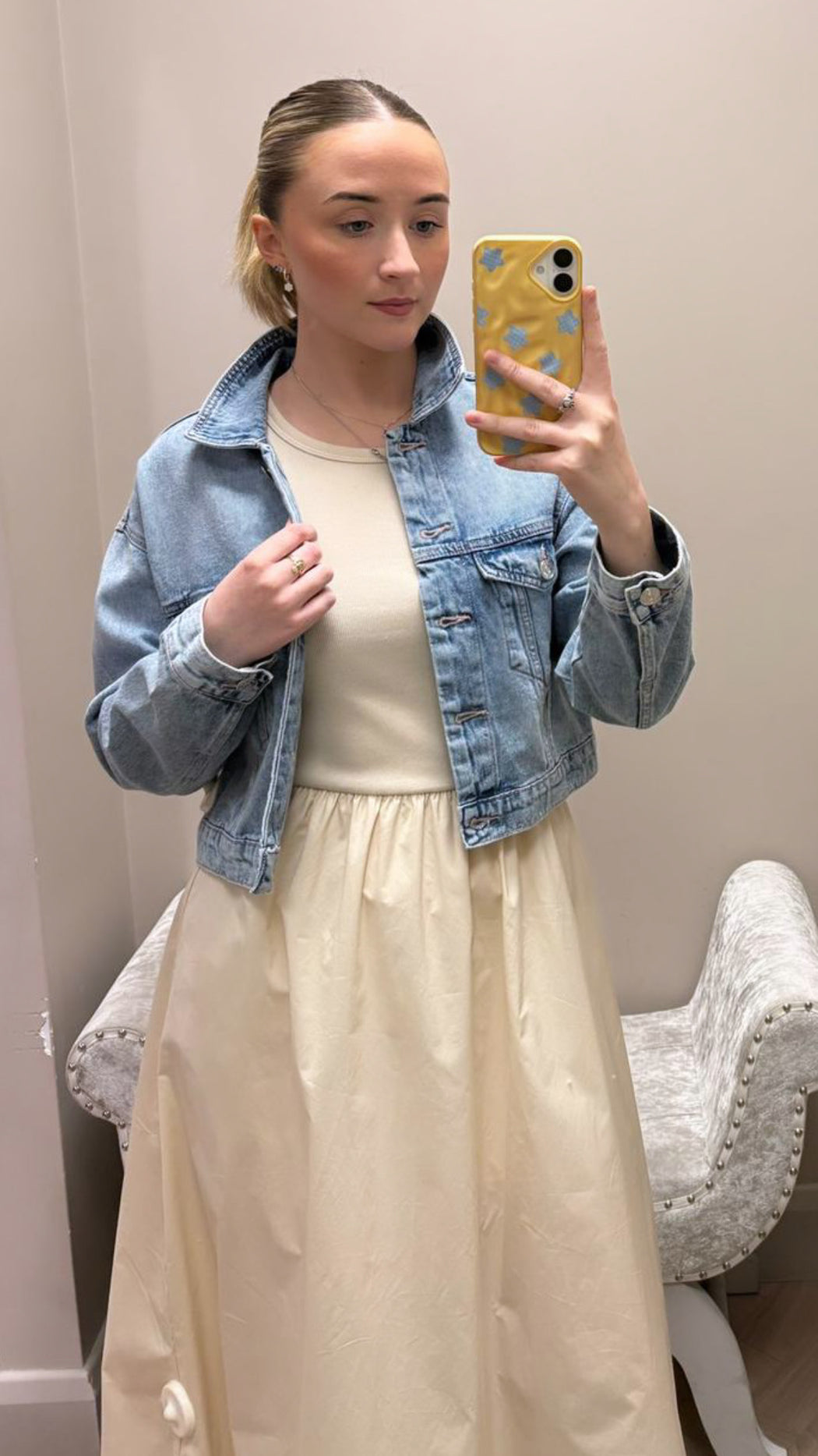 Figi cream midi dress