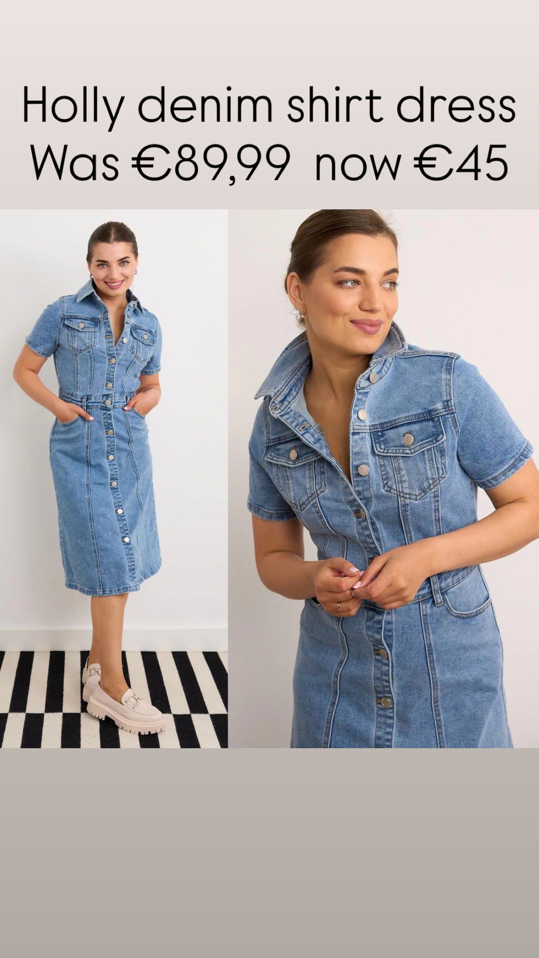 Holly denim shirt dress