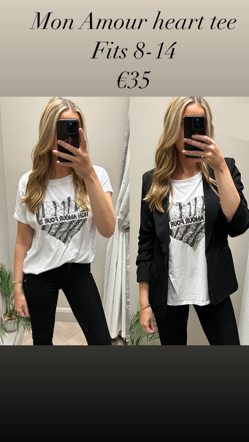 Mon Amour heart tee