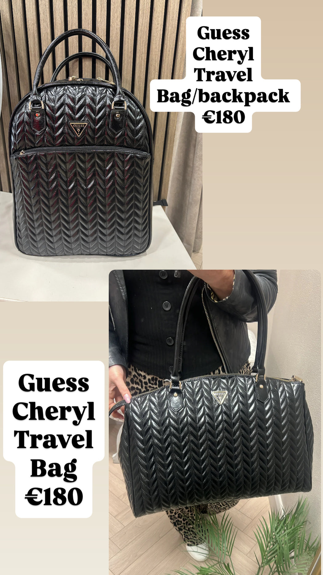 Guess Cheryl black travel tote Qn9720903
