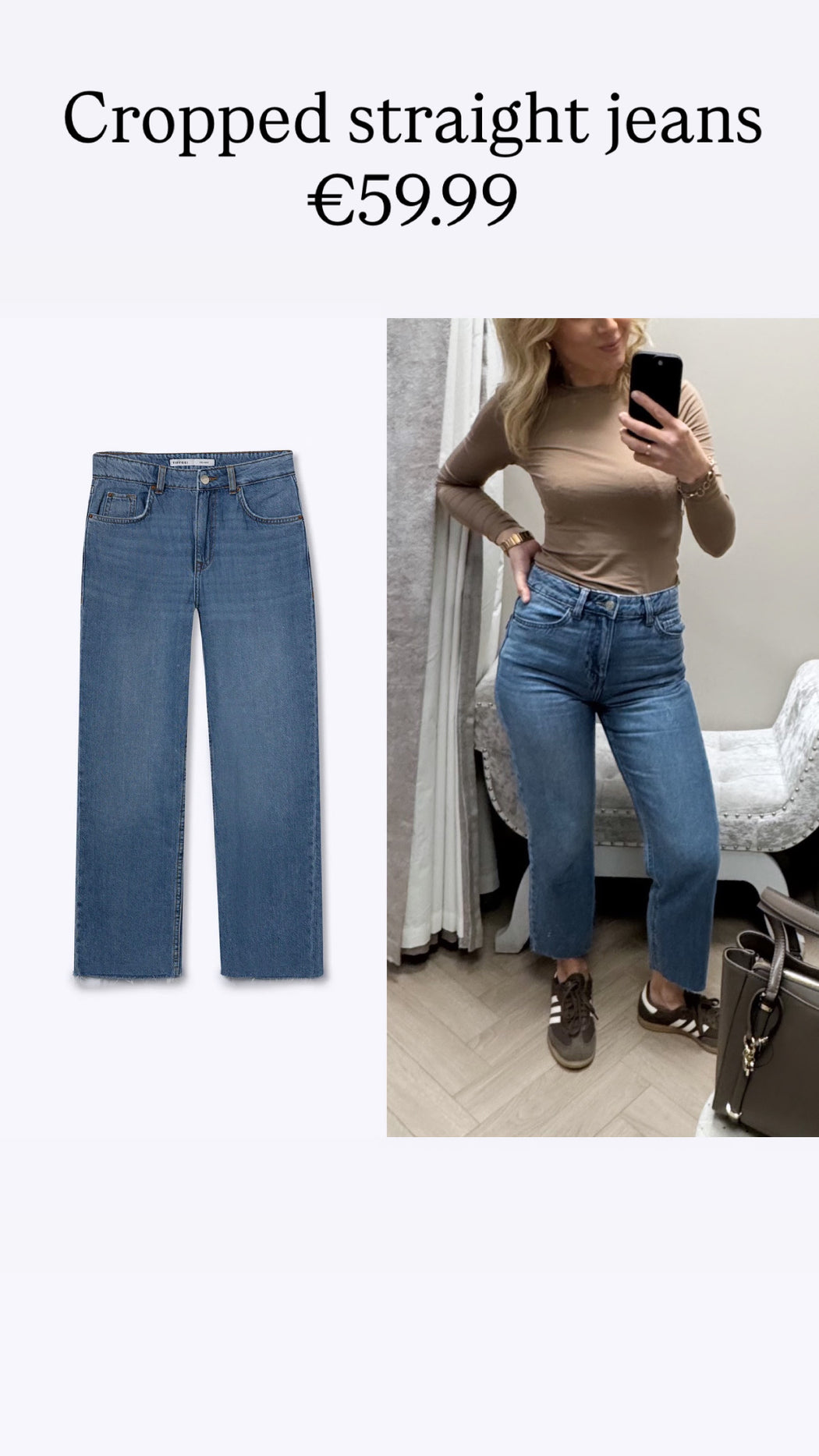 Cropped straight jean