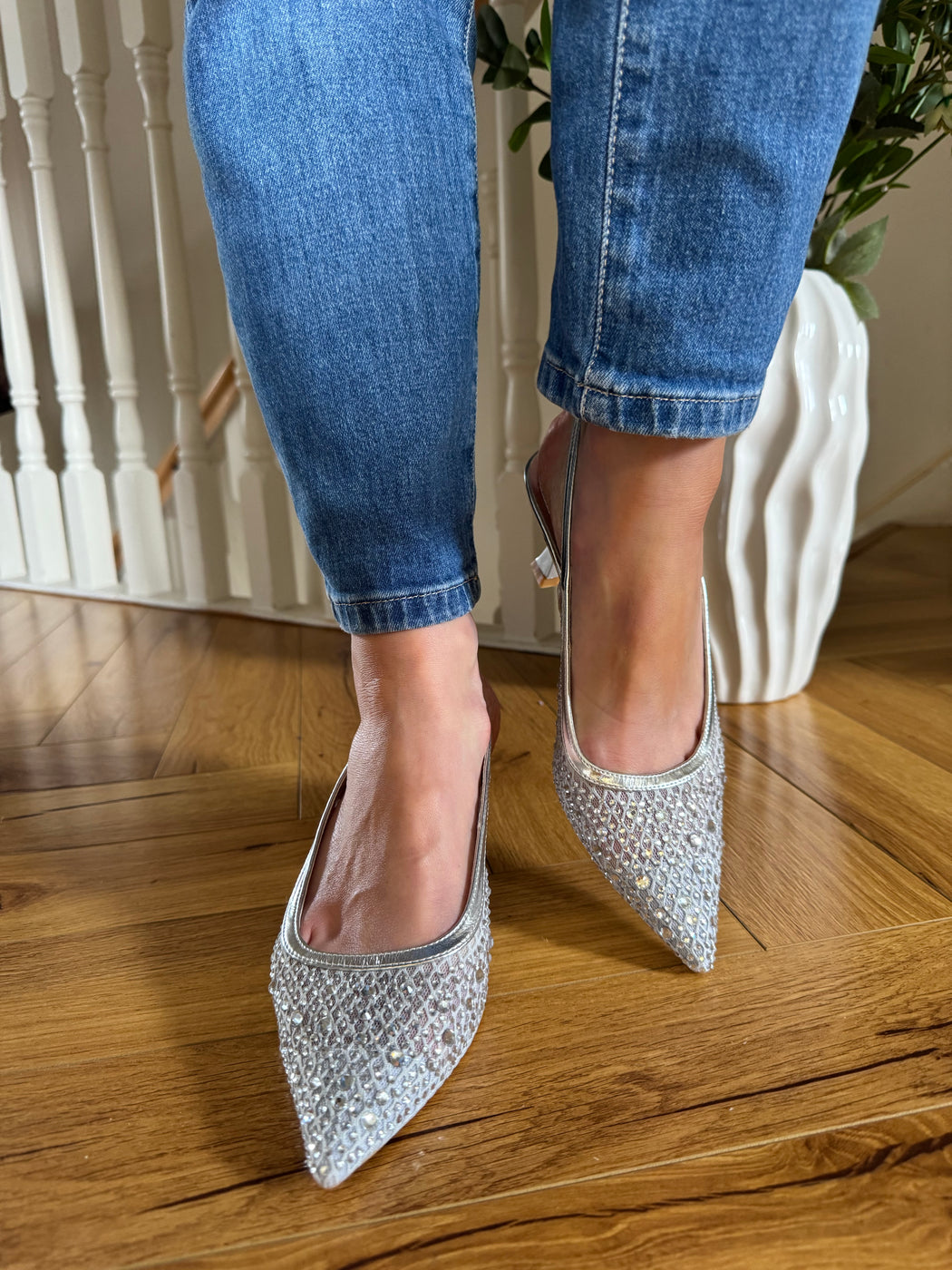 Warrenwood Silver Gem Sandals