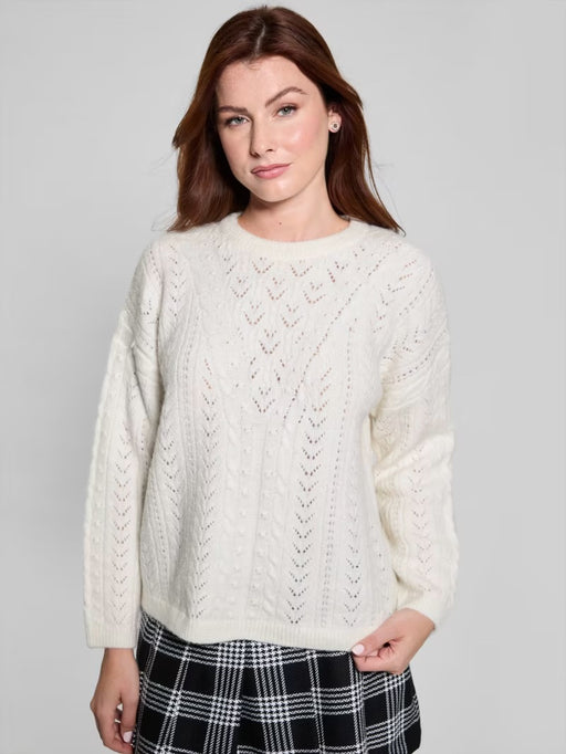 Guess Sylvia pointel cream sweater
