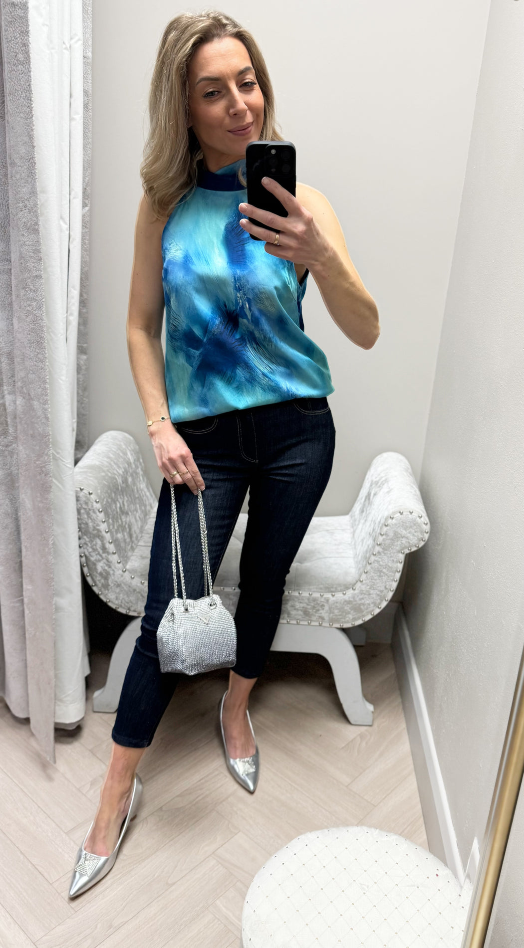 Guess ombré silver zalina mini pouch OY935075