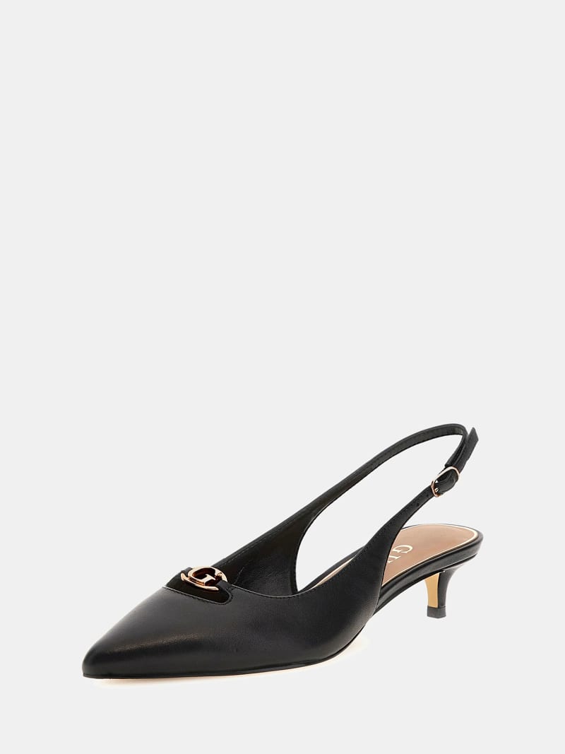 Guess black sling backs shoes FLTJESLEA05