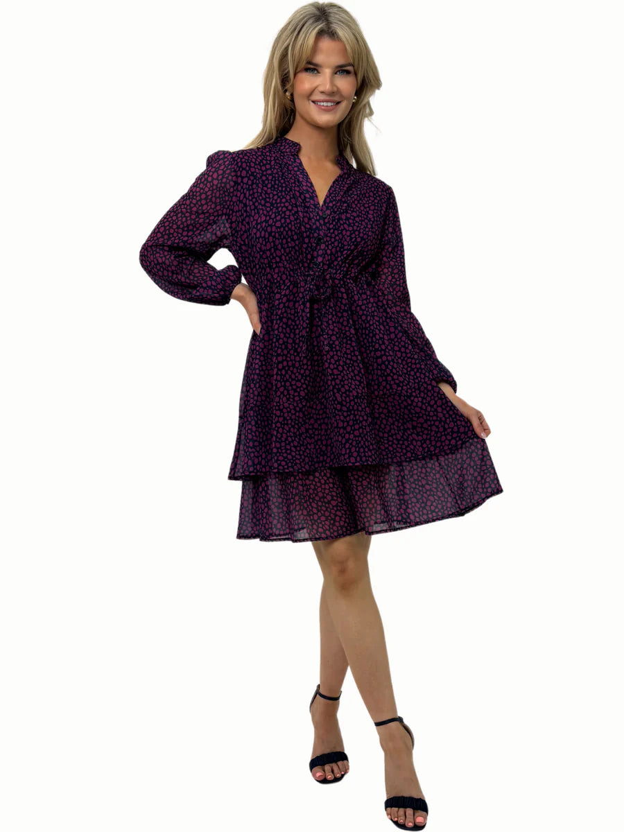 Latina purple navy  print dress