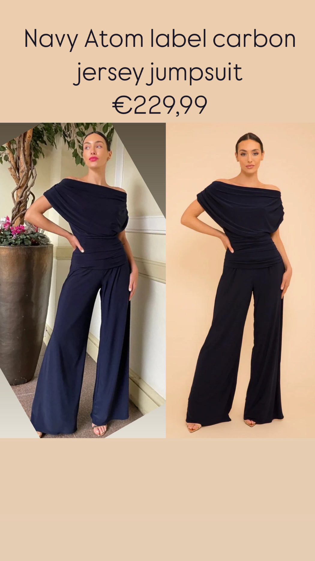 Navy jersey jumpsuit online