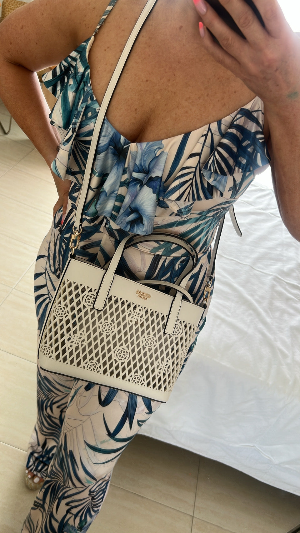 Guess LETTY MINI PG991175 off white 2in1 bag