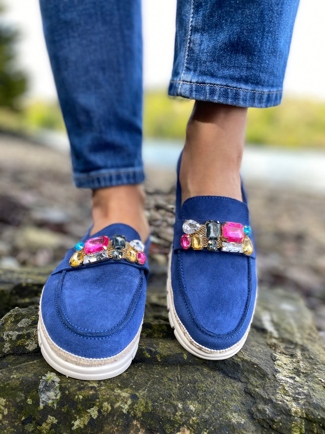 Chatteris blue lagoon jewel loafer