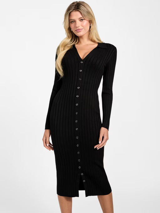 Guess black Eco Miranda rib Dress